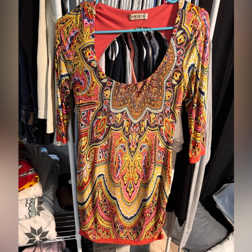 Arden B Multicolor Backless Dress